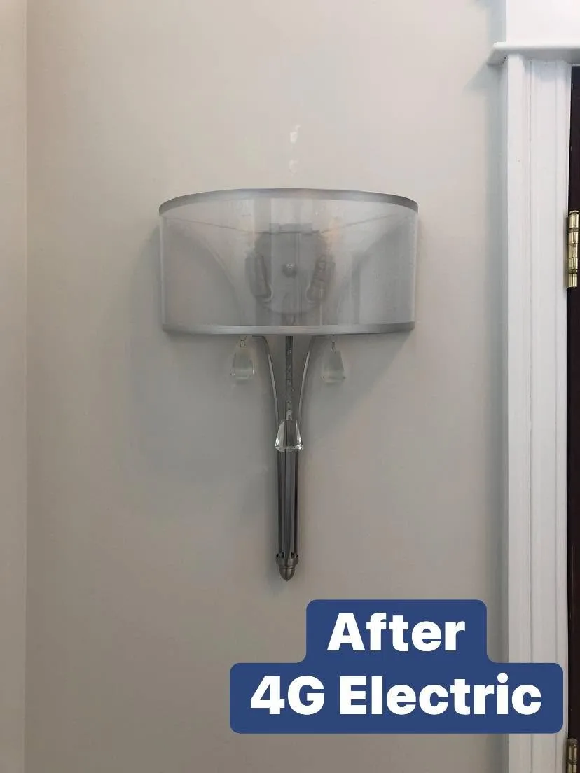 Modern wall sconce installed by 4G Electric
